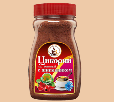 Купить оптом в Москве цикорий растворимый с Шиповником порошкообразный Торговой марки Русский цикорий