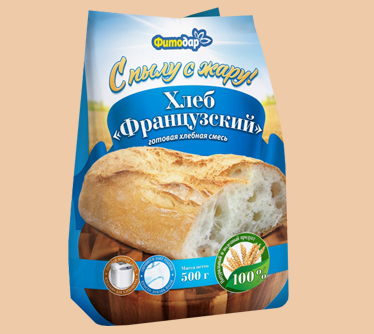 готовая мучная смесь для выпечки французского хлеба багета Фитодар купить оптом в Москве